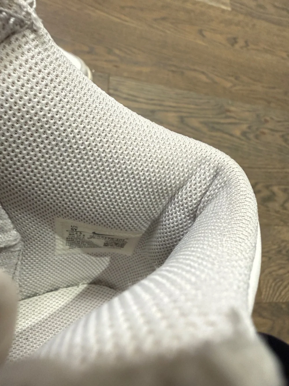 Nike High-Top Sneaker in White and Light Grey - Picture 12 of 13